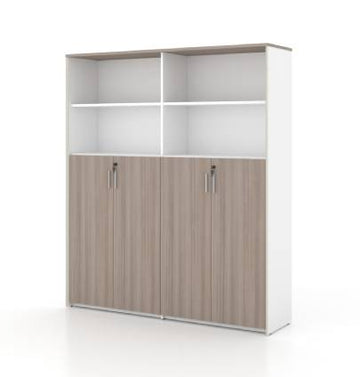 Universal 5-Level Dual Cabinet (White Body) - BAFCO