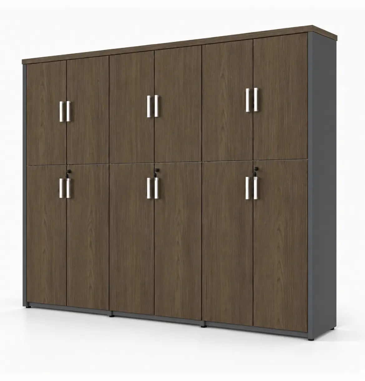 Universal Dark 5-Level Triple Cabinet Consumer KANO CF42 Mocha Oak Matching MFC Doors 8-10 Weeks