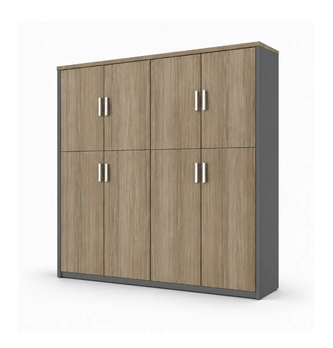 Universal Dark 5-Level Dual Cabinet Consumer KANO CF09 Log Walnut Matching MFC Doors 8-10 Weeks