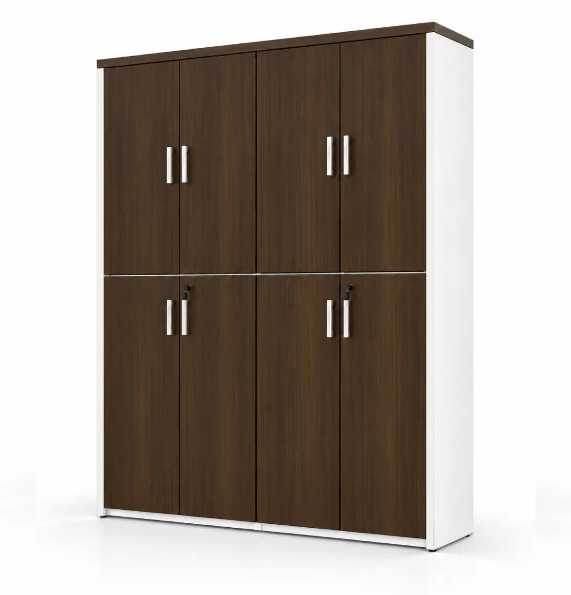 Universal Light 6-Level Dual Cabinet Consumer KANO Hairline Walnut Matching MFC Doors 8-10 Weeks