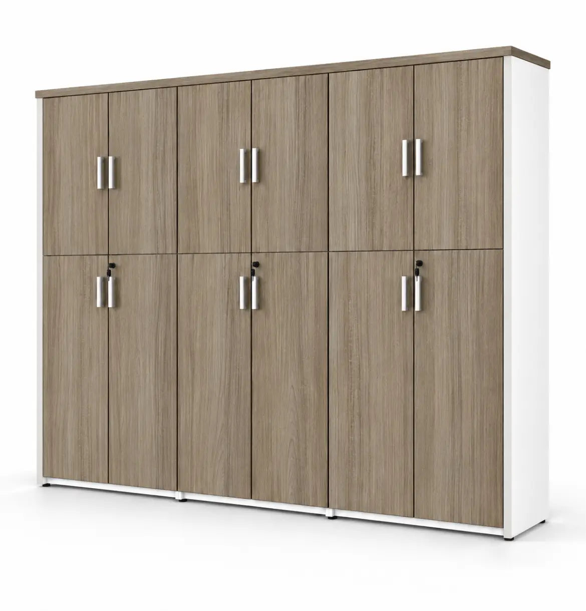 Universal Light 5-Level Triple Cabinet Consumer KANO CF09 Log Walnut Matching MFC Doors 8-10 Weeks
