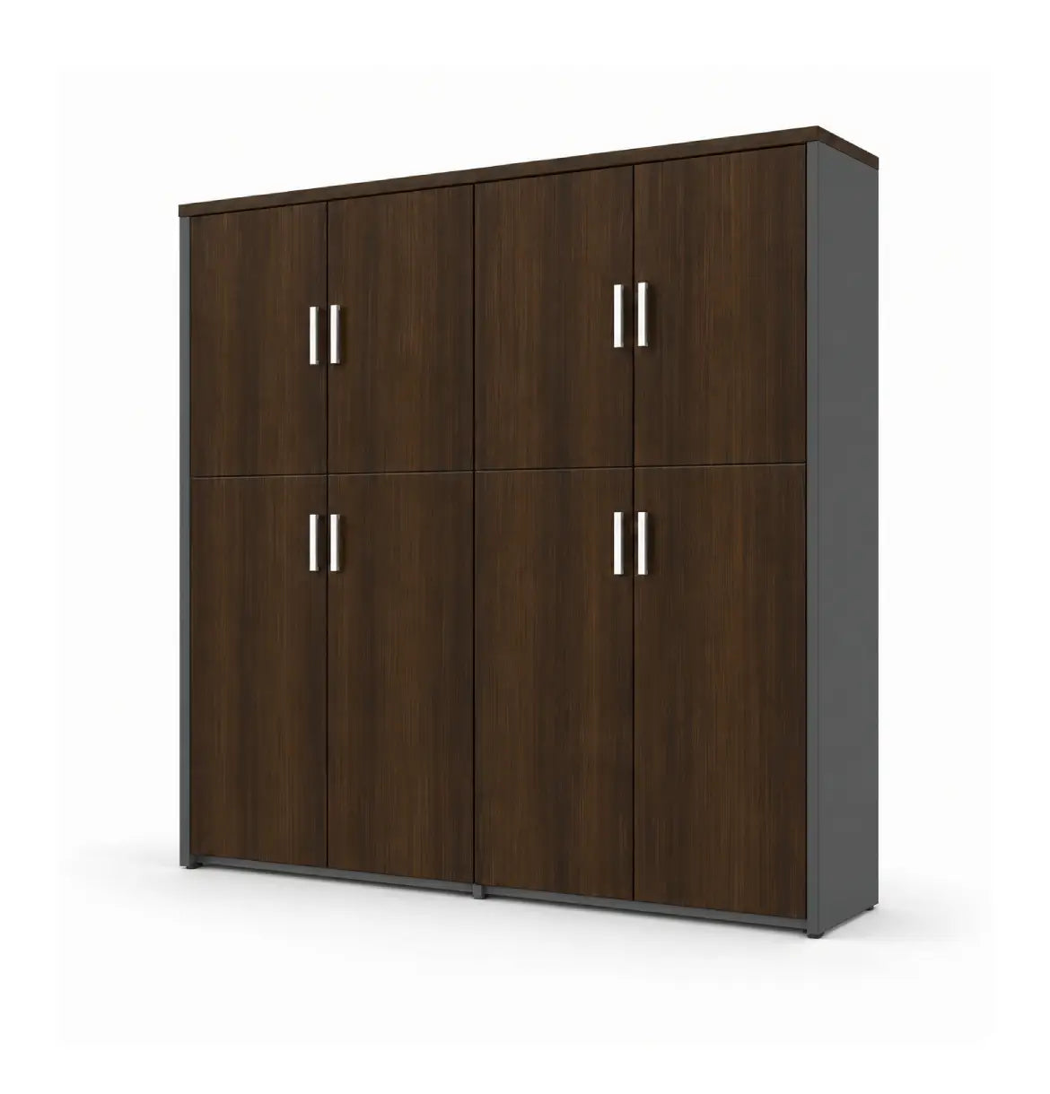 Universal Dark 5-Level Dual Cabinet Consumer KANO Hairline Walnut Matching MFC Doors 8-10 Weeks