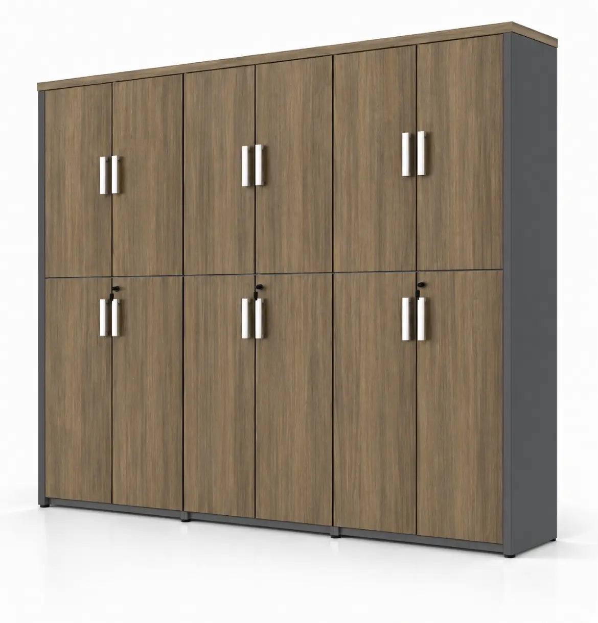Universal Dark 6-Level Triple Cabinet Consumer KANO CF12 Coffee Walnut Matching MFC Doors 8-10 Weeks
