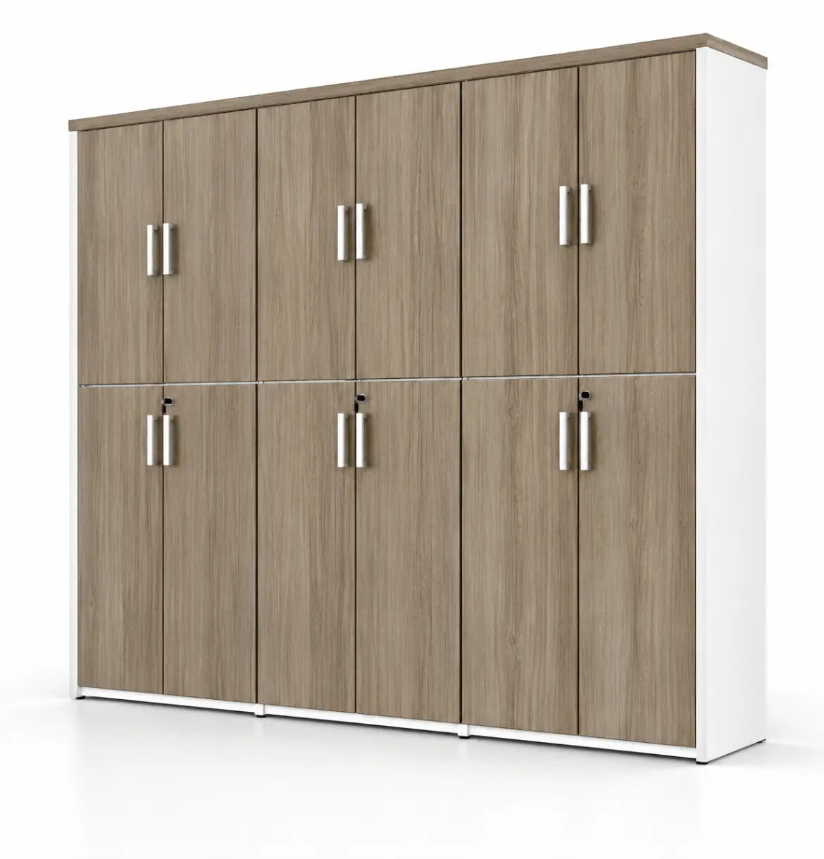 Universal Light 6-Level Triple Cabinet Consumer KANO CF09 Log Walnut Matching MFC Doors 8-10 Weeks