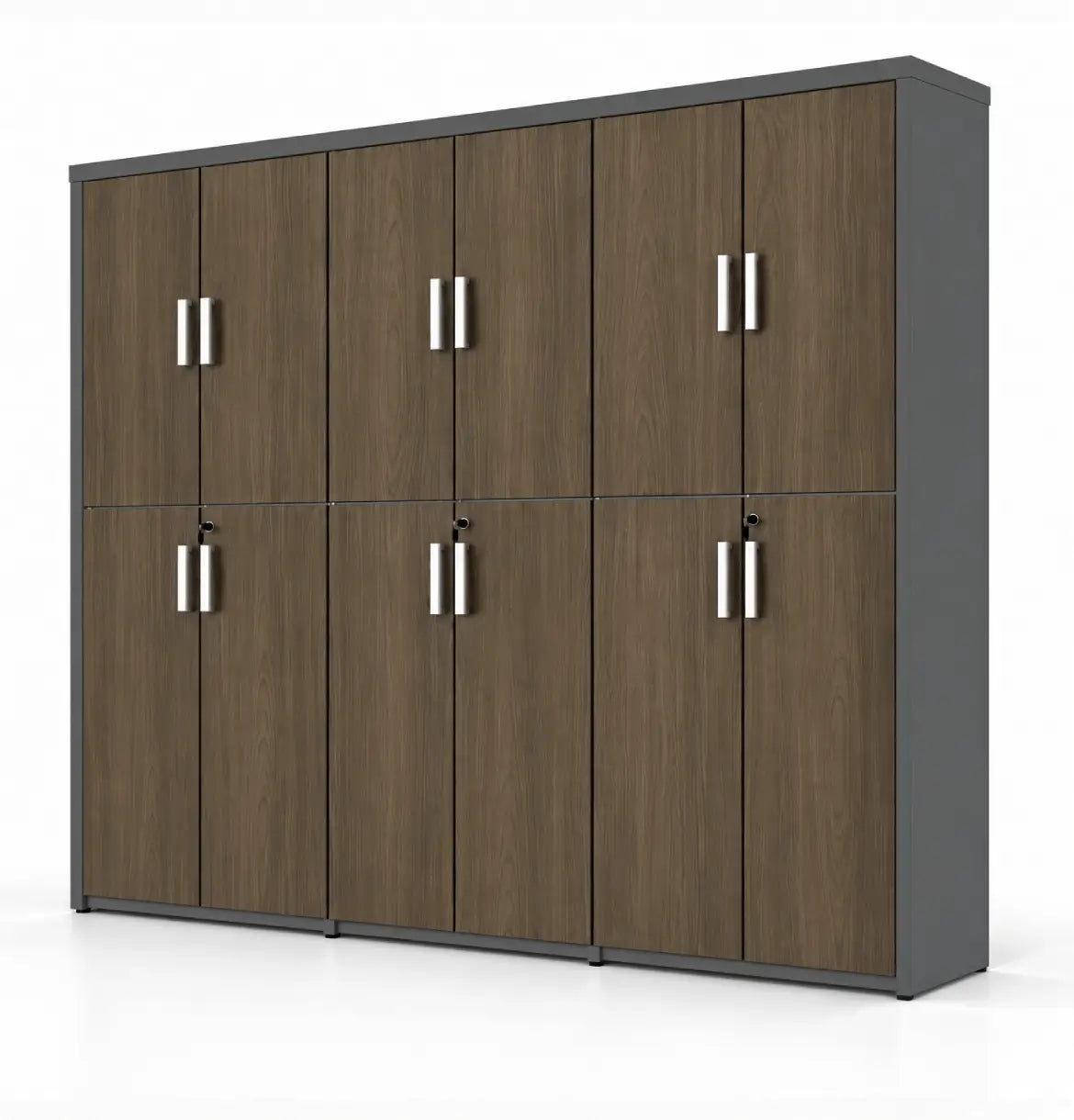Universal Dark 6-Level Triple Cabinet Consumer KANO CF42 Mocha Oak Matching MFC Doors 8-10 Weeks