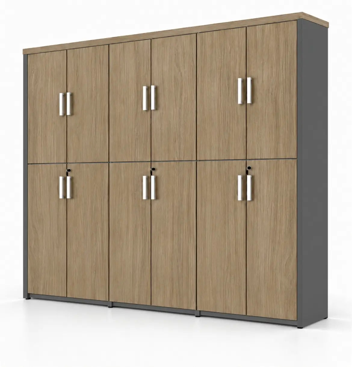 Universal Dark 6-Level Triple Cabinet Consumer KANO CF41 Nash Oak Matching MFC Doors 8-10 Weeks