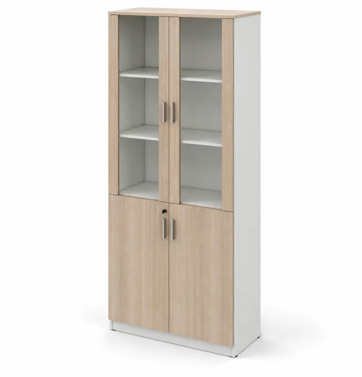 Cadi 5-Level Cabinet with Glass Doors Consumer KANO CF09 Log Walnut 8-10 Weeks
