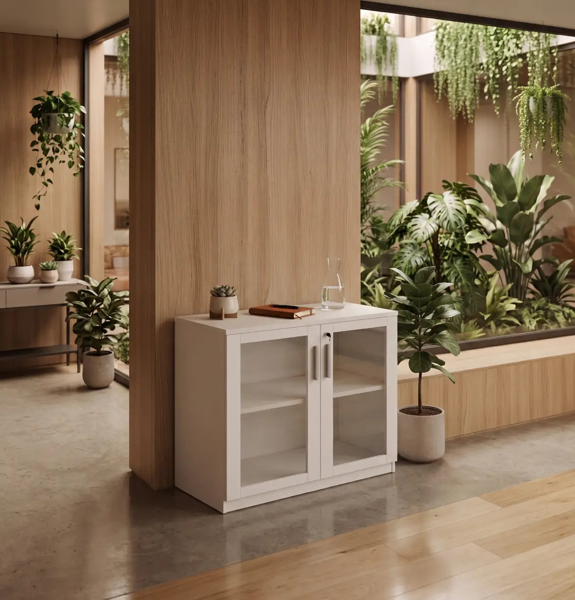 Cadi 2-Level Cabinet with Glass Doors Consumer KANO