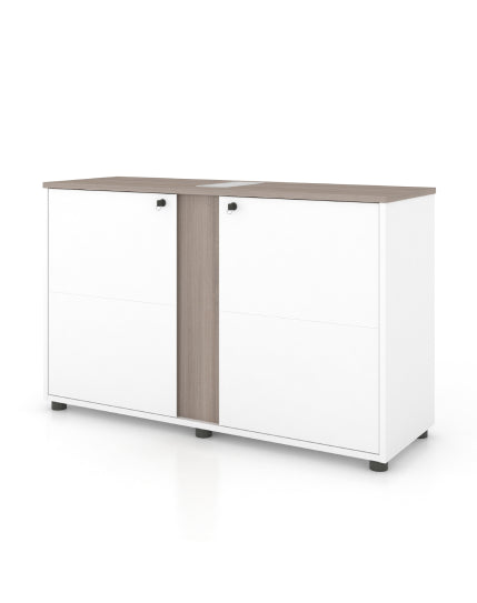 Universal 2-Level Printer Cabinet (White Body) - BAFCO