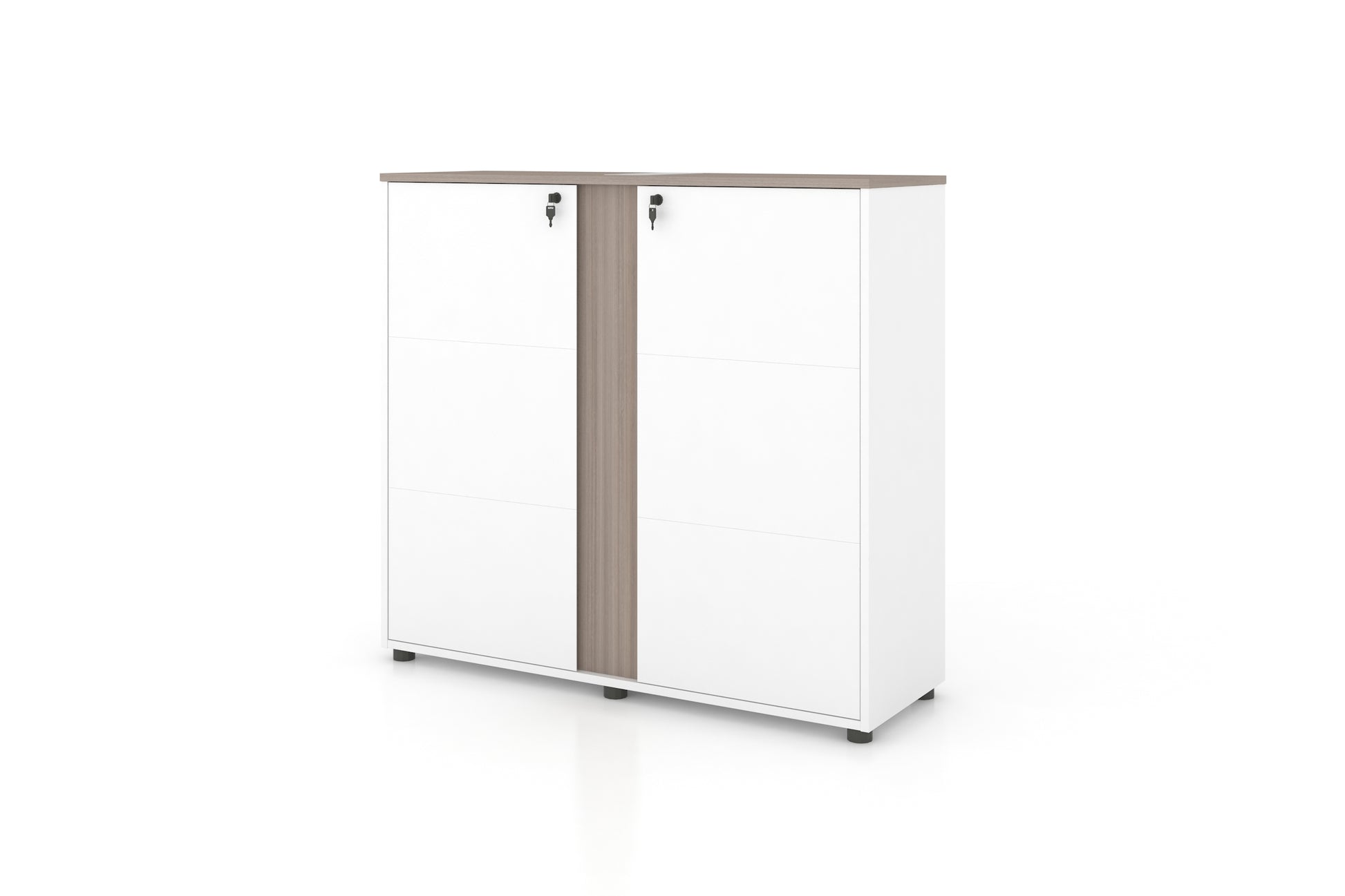 Universal 3-Level Printer Cabinet (White Body) Consumer KANO CF09 Log Walnut 8-10 Weeks 