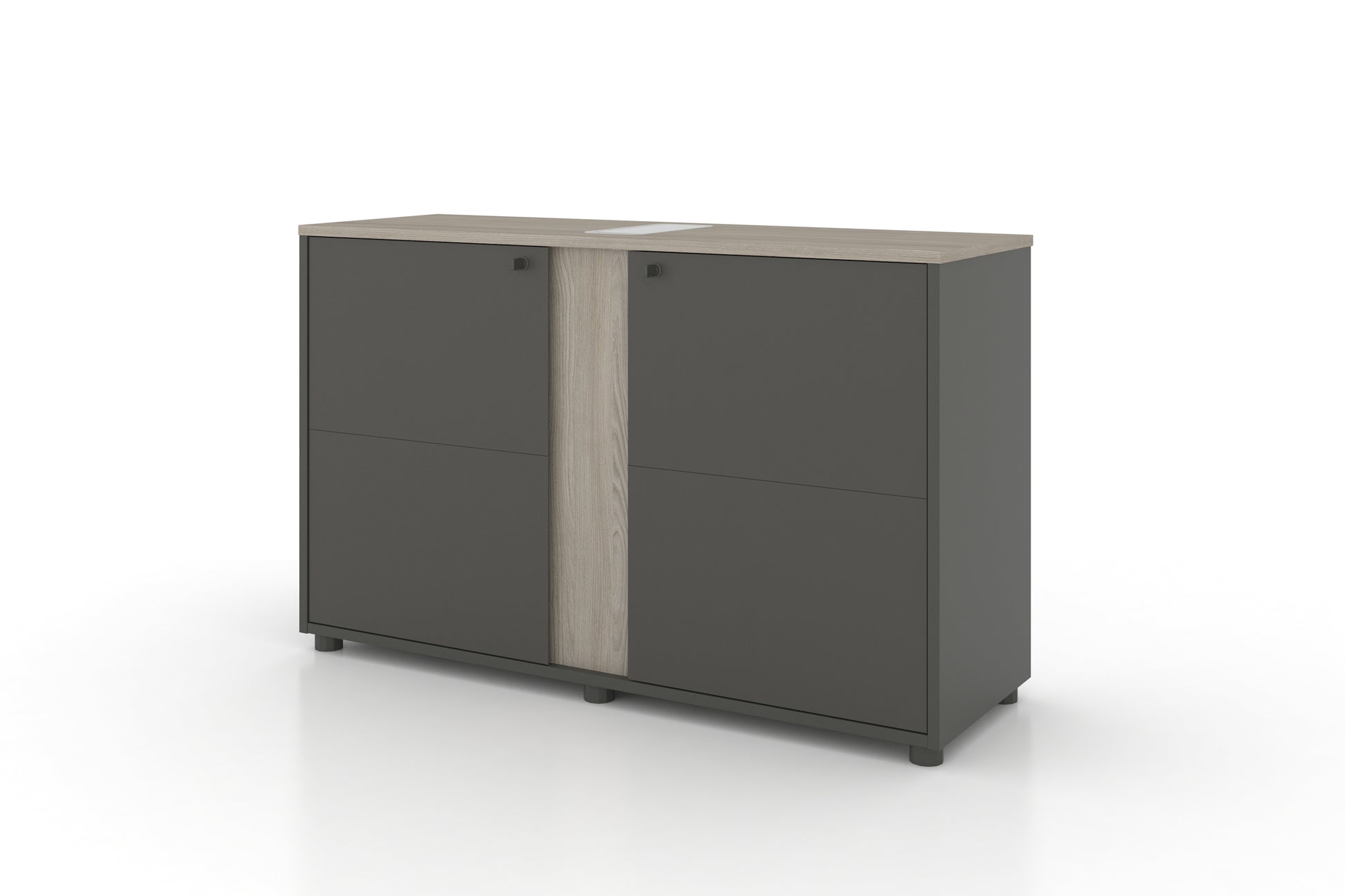 Universal 2-Level Printer Cabinet (Meteor Grey Body) - BAFCO