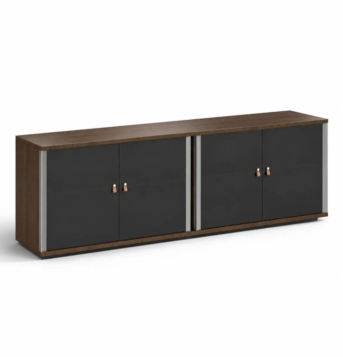 Champion Executive Credenza Consumer KANO CY07 American Walnut Glass 8-10 Weeks