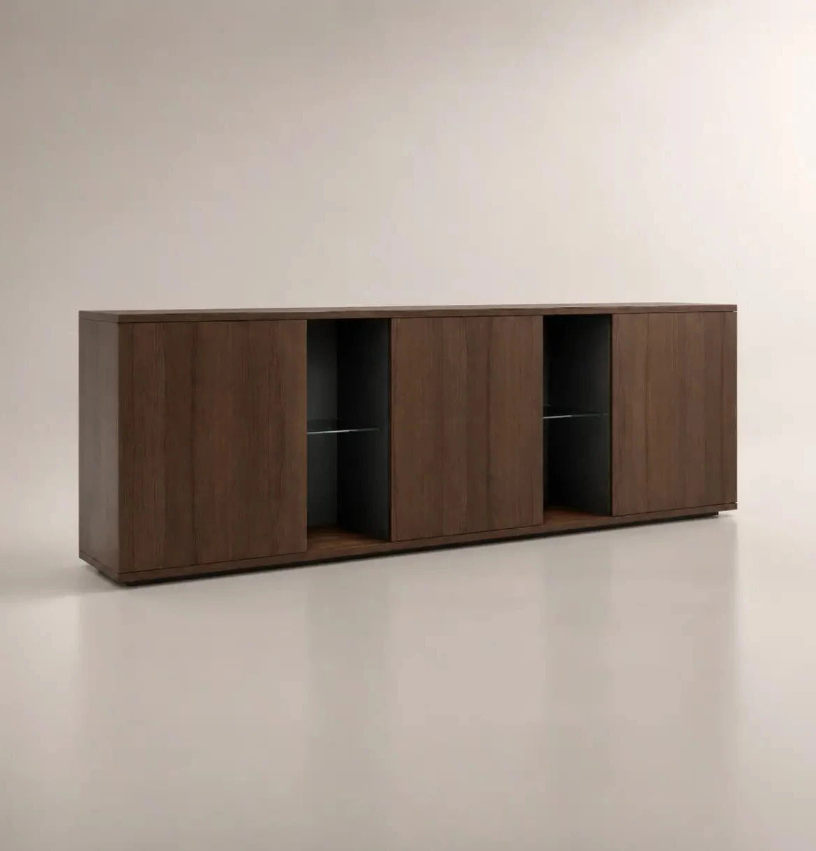 Champion Executive Credenza Consumer KANO W2400 x D400 x H800mm CY07 American Walnut 8-10 Weeks