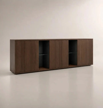 Champion Executive Credenza Consumer KANO W2400 x D400 x H800mm CY07 American Walnut 8-10 Weeks