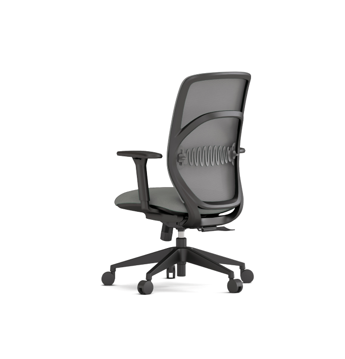 Chelsea Five Midback Consumer KANO Light Grey Synchro Mech with 1 Lock + Fixed Arms 8-10 Weeks