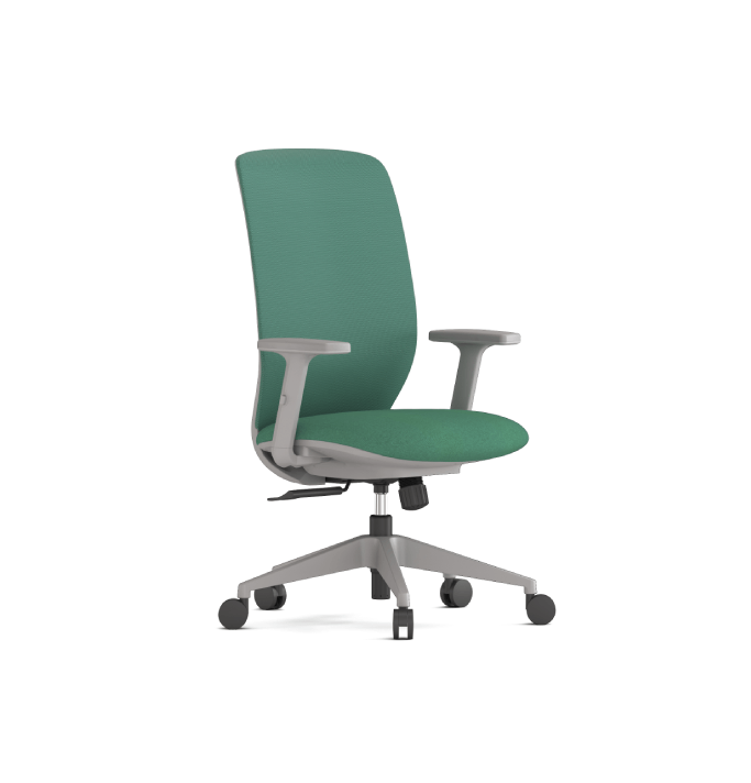 Chelsea Five Light Midback Consumer KANO Green Synchro Mech with 1 Lock + Fixed Arms 8-10 Weeks