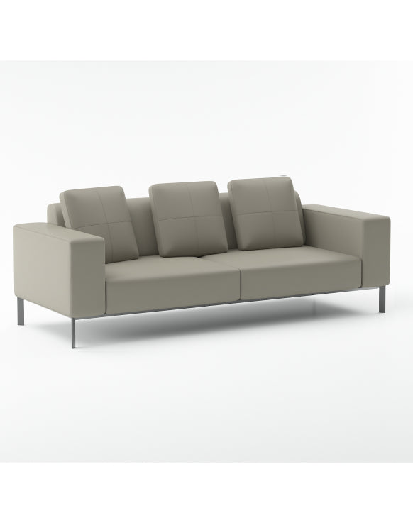 Newport Ridge 3-Seater Sofa Consumer BAFCO Coffee Vegan Leather 8-10 Weeks