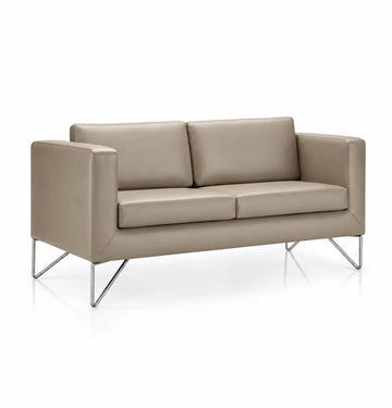 Dallas 2-Seater Sofa W1340 × D700 × H650 mm KHAKI BEIGE Leather
