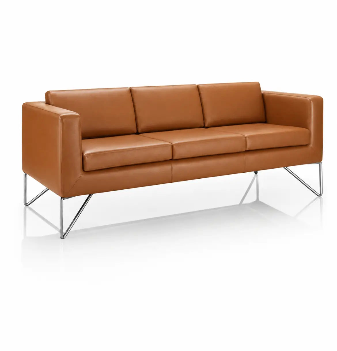 Dallas 2-Seater Sofa W1880 × D700 × H650 mm Roman Tan Leather
