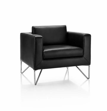 Dallas 1-Seater Sofa Black Leather