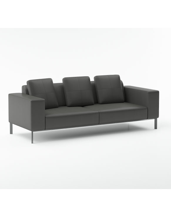 Newport Ridge 3-Seater Sofa Consumer BAFCO Grey Vegan Leather 8-10 Weeks