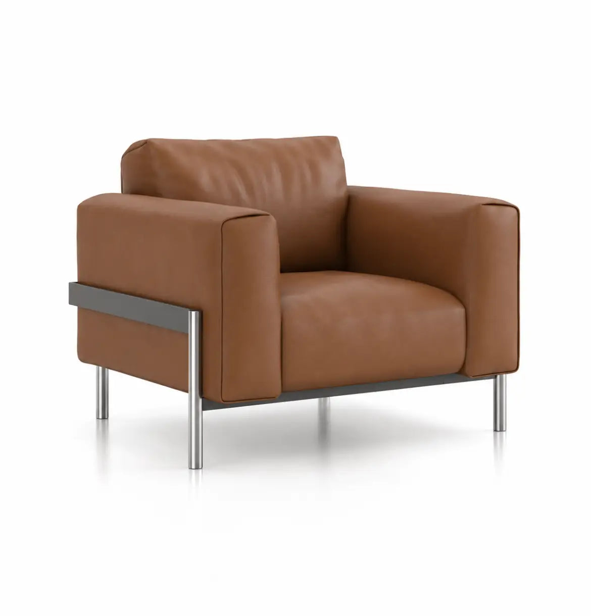 Dense Armchair Consumer KANO Tan Vegan Leather 8-10 Weeks