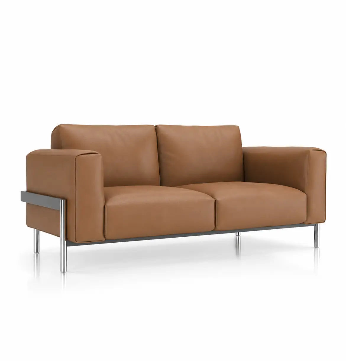 Dense 2-Seater Sofa Consumer KANO Tan Vegan Leather 8-10 Weeks