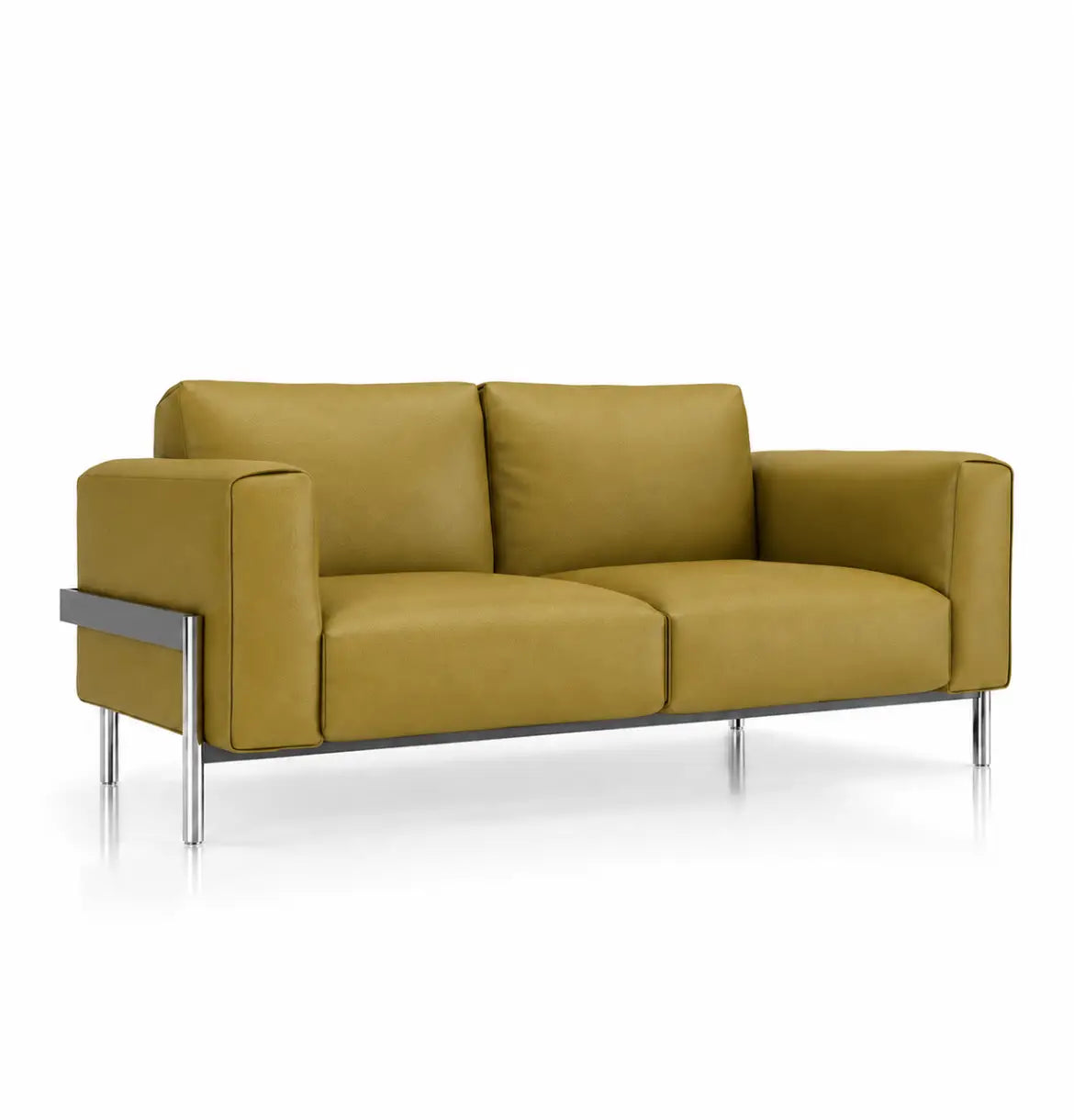 Dense 2-Seater Sofa Consumer KANO Yellow Vegan Leather 8-10 Weeks