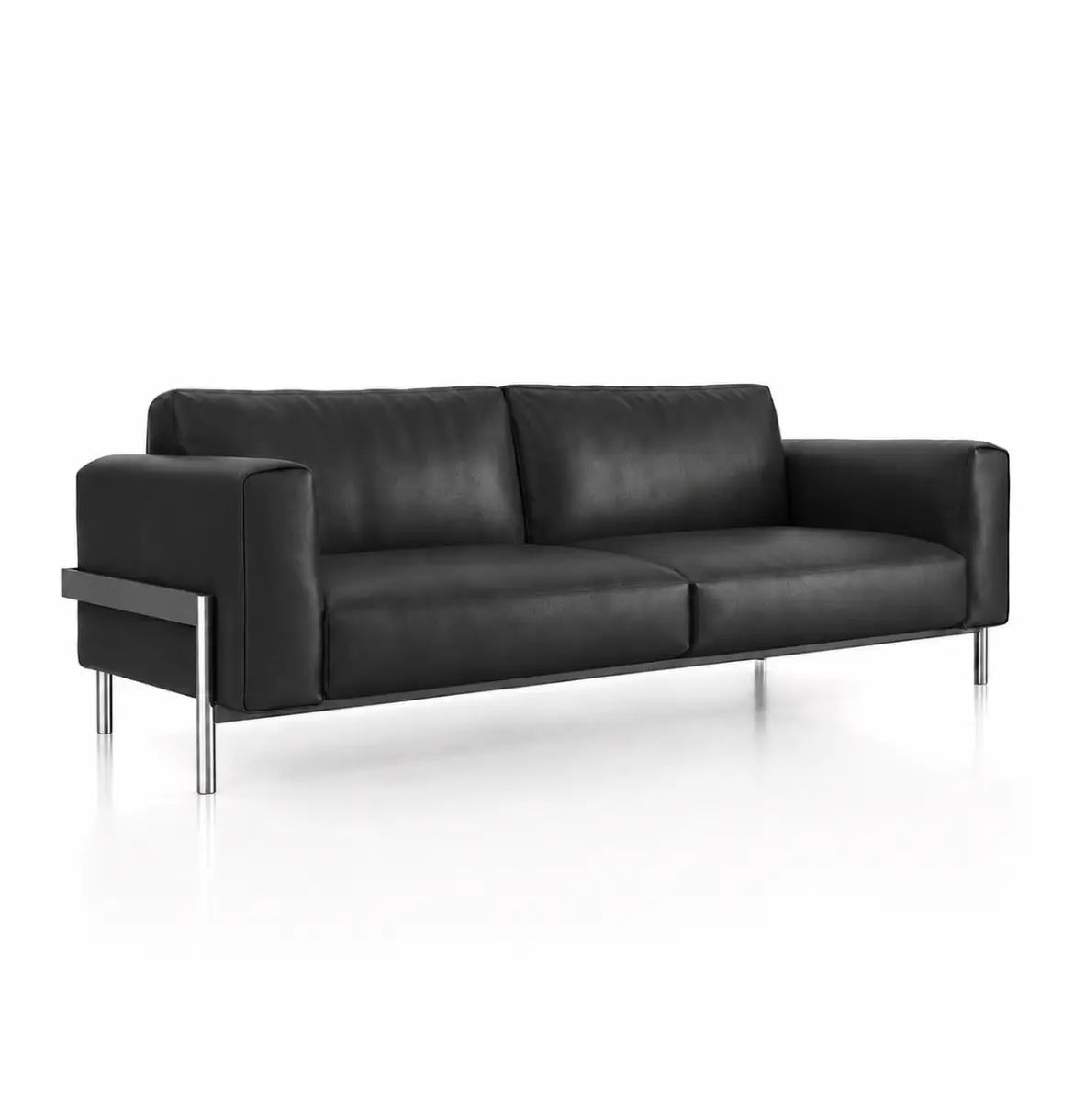 Dense 3-Seater Sofa Consumer KANO Black Vegan Leather 8-10 Weeks