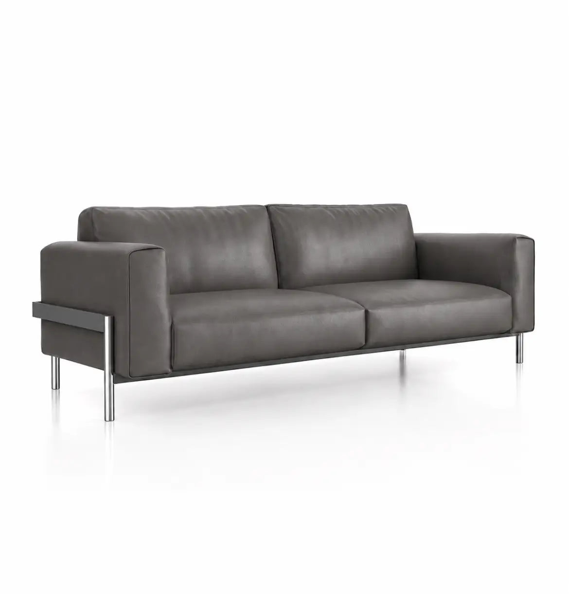 Dense 3-Seater Sofa Consumer KANO Grey Vegan Leather 8-10 Weeks