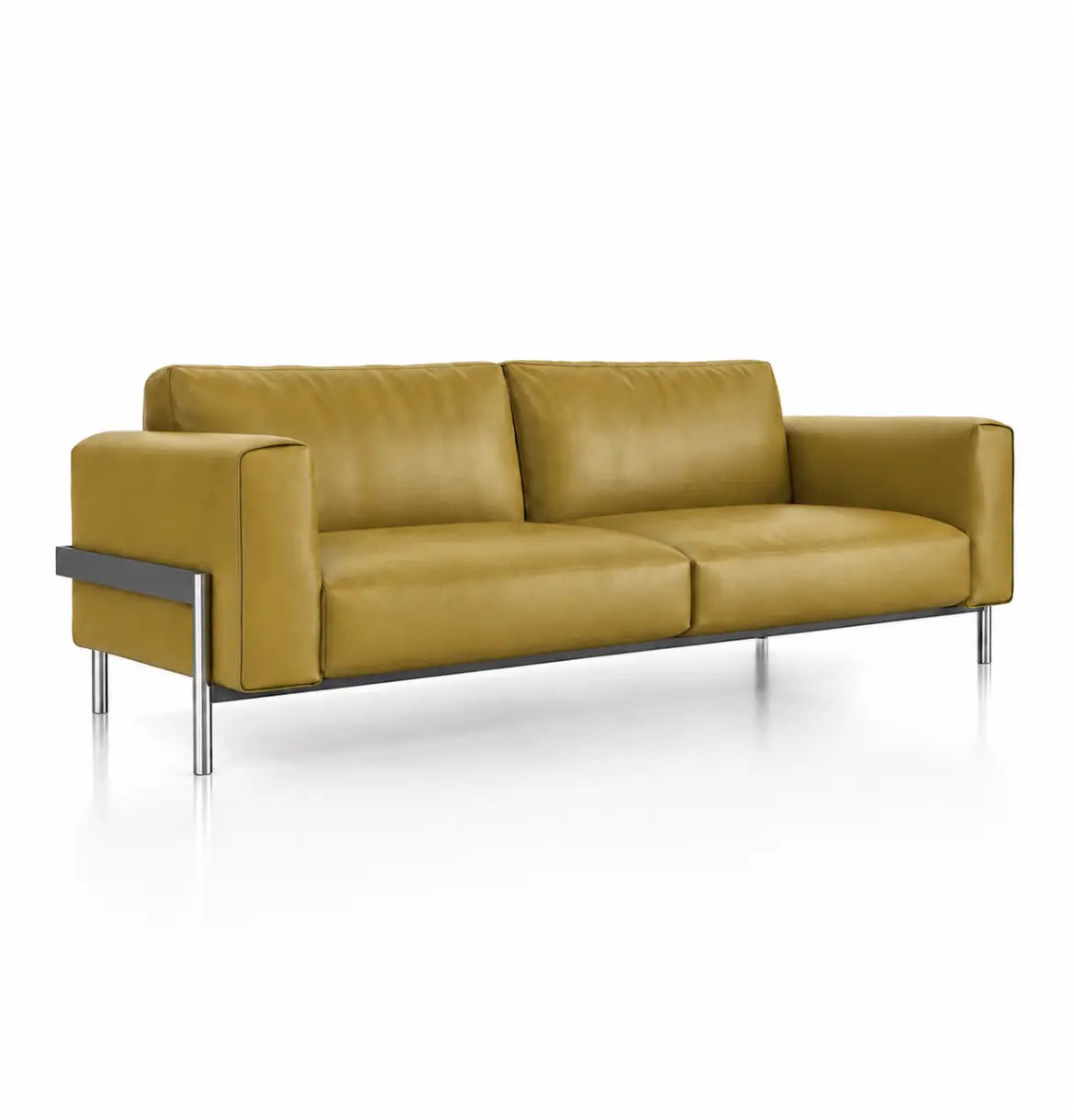 Dense 3-Seater Sofa Consumer KANO Yellow Vegan Leather 8-10 Weeks