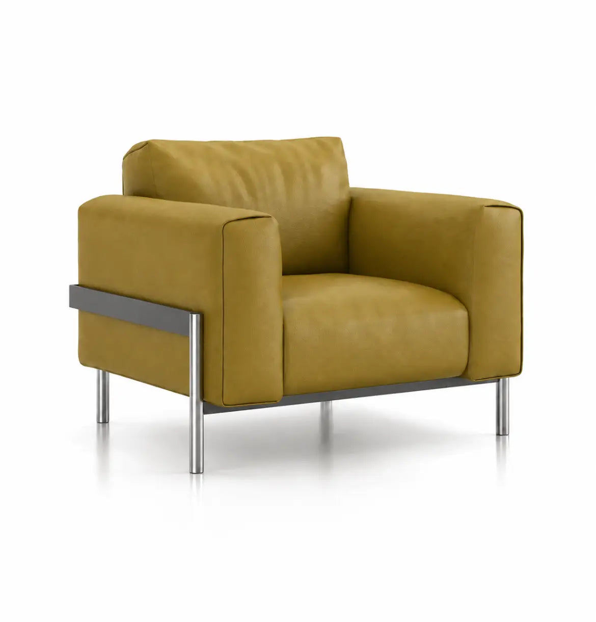 Dense Armchair Consumer KANO Yellow Vegan Leather 8-10 Weeks