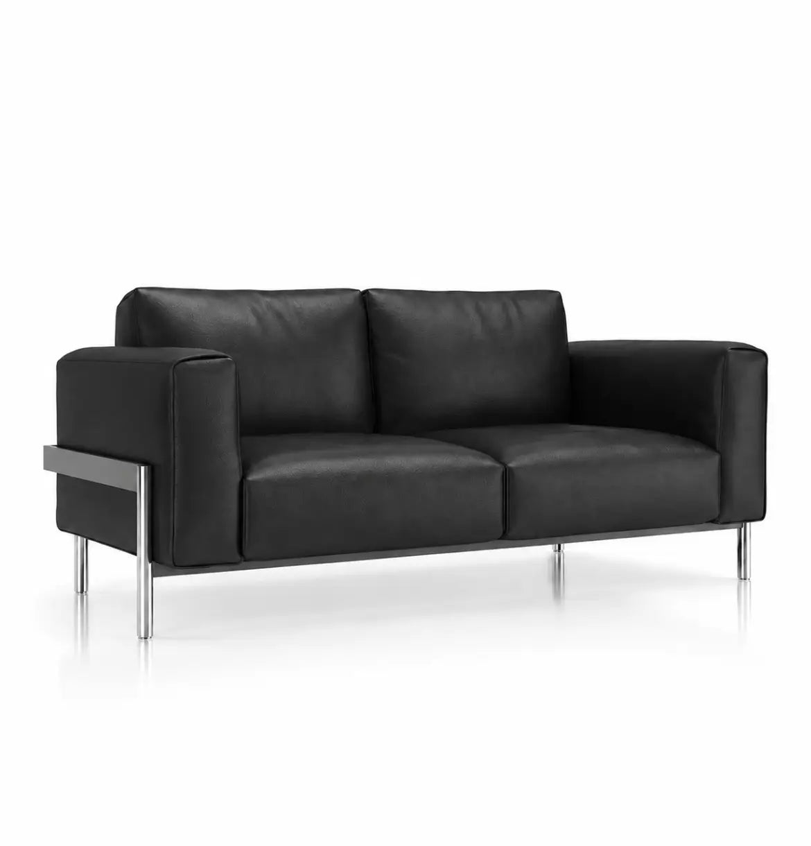 Dense 2-Seater Sofa Consumer KANO Black Vegan Leather 8-10 Weeks