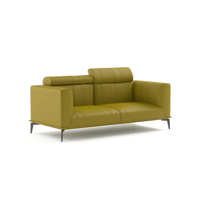 Derry 2-Seater Sofa Consumer KANO Yellow Vegan Leather 8-10 Weeks
