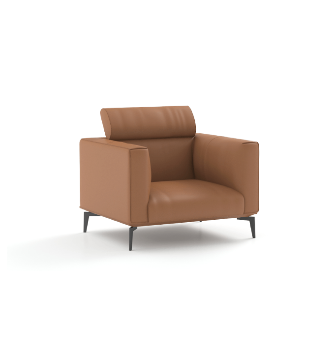 Derry Armchair Consumer KANO Tan Vegan Leather 8-10 Weeks