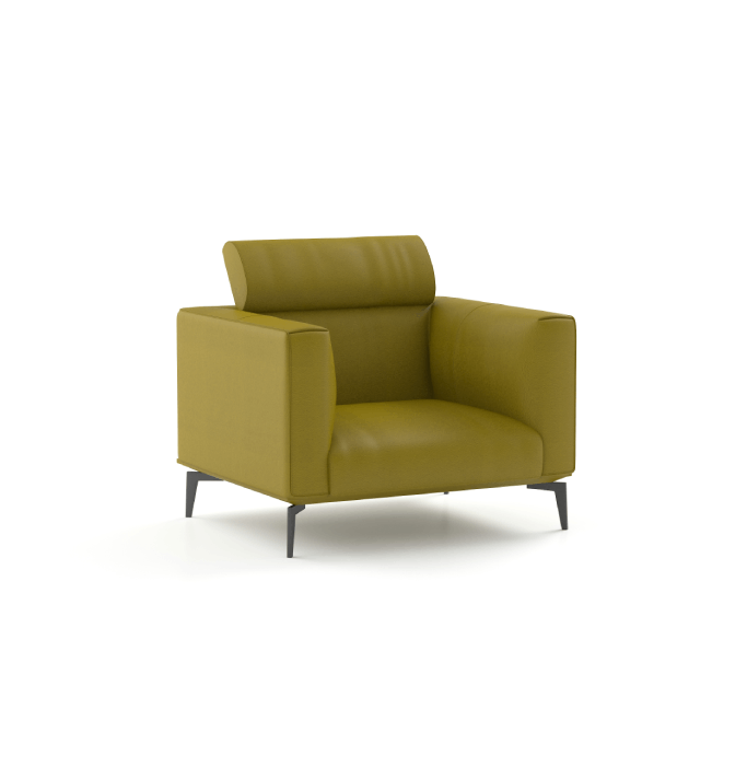 Derry Armchair Consumer KANO Yellow Vegan Leather 8-10 Weeks