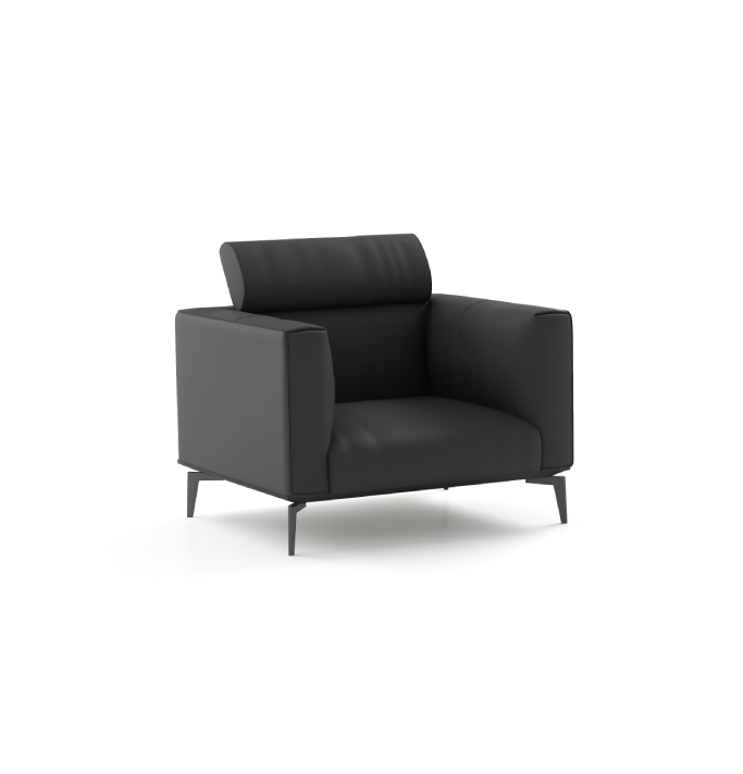 Derry Armchair Consumer KANO Black Vegan Leather 8-10 Weeks