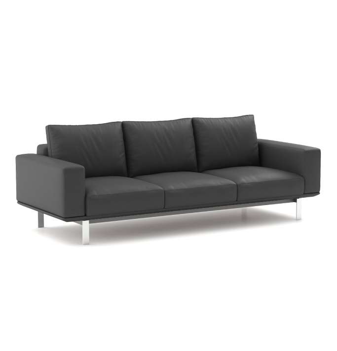 Deshawn 3-Seater Sofa Consumer KANO Grey Vegan Leather 8-10 Weeks