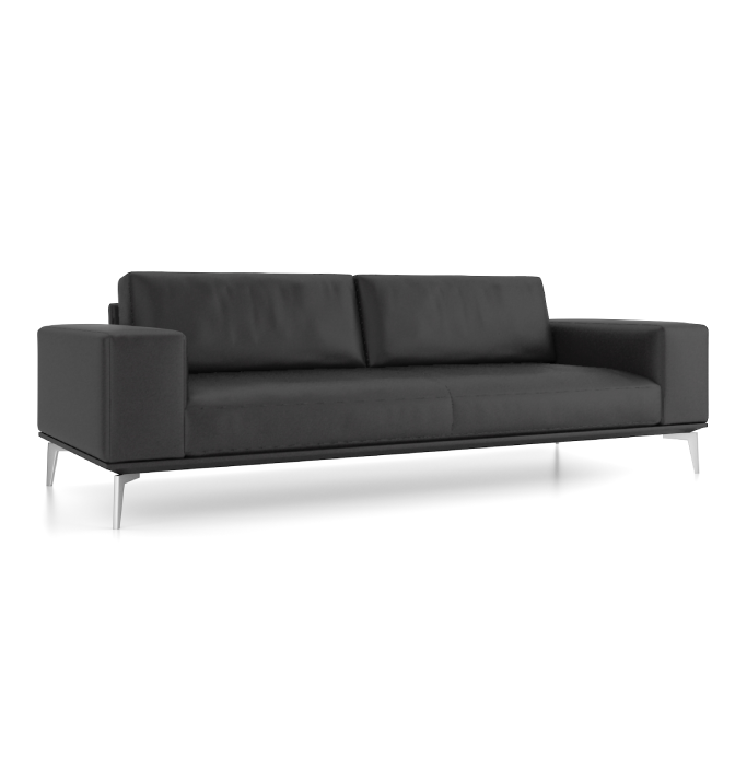 Desso 3-Seater Sofa Consumer KANO Black Genuine Leather 8-10 Weeks