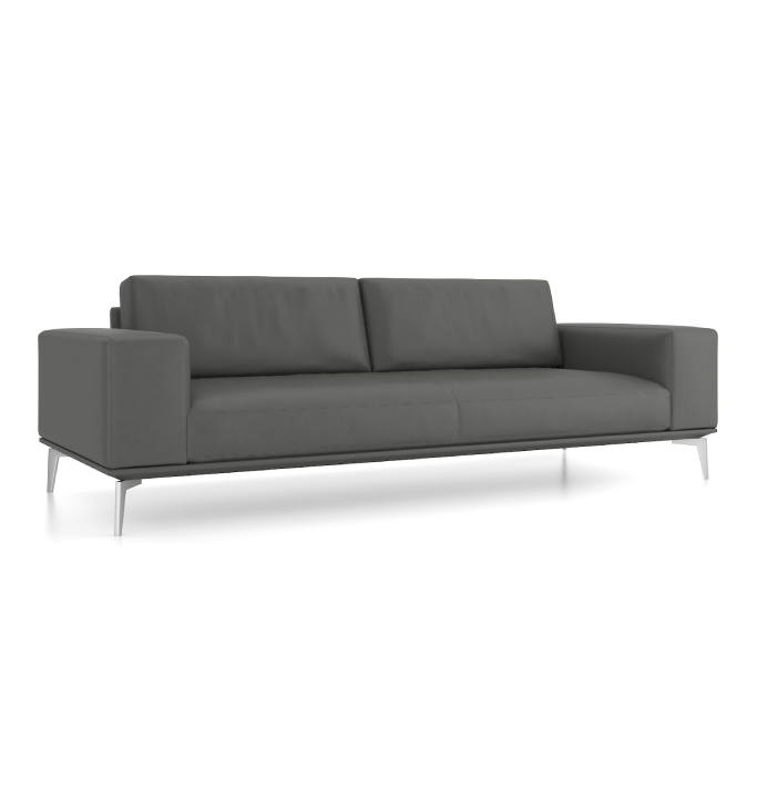 Desso 3-Seater Sofa Consumer KANO Grey Genuine Leather 8-10 Weeks