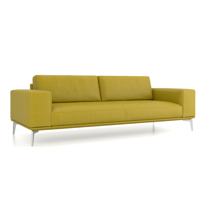 Desso 3-Seater Sofa Consumer KANO Yellow Genuine Leather 8-10 Weeks