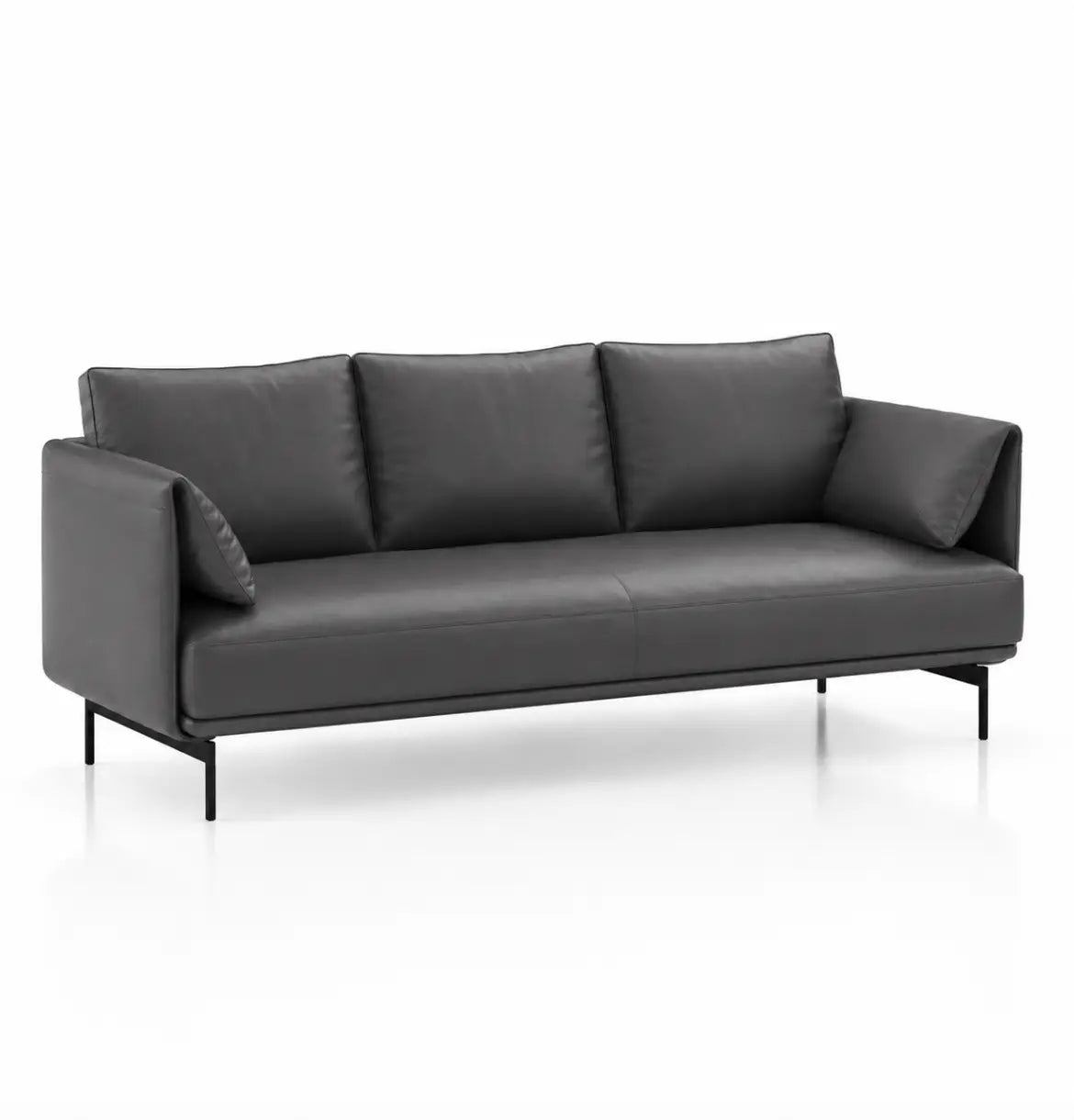 Desun 3-Seater Sofa Consumer KANO Grey Vegan Leather 8-10 Weeks