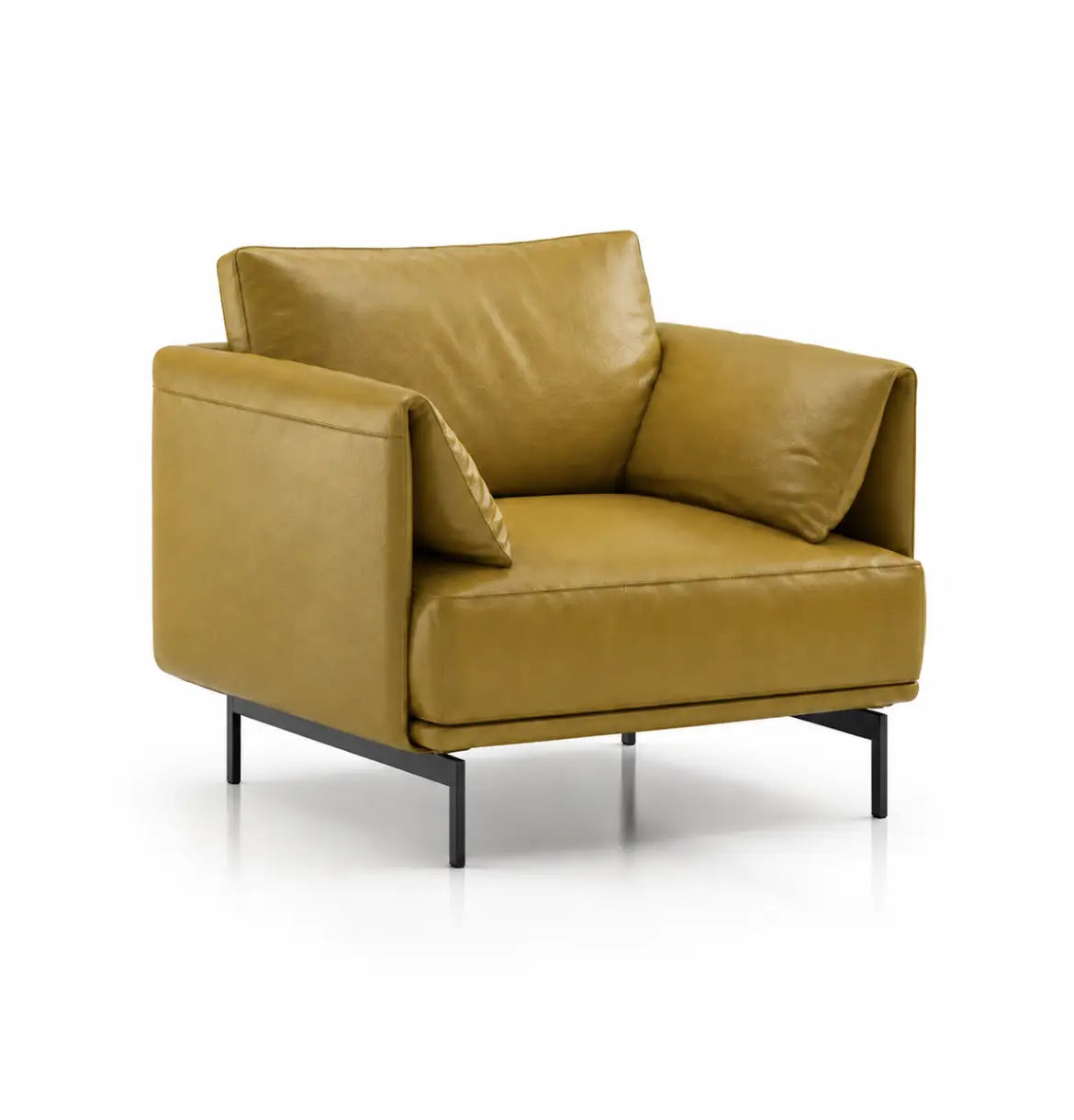 Desun Armchair Consumer KANO Yellow Vegan Leather 8-10 Weeks