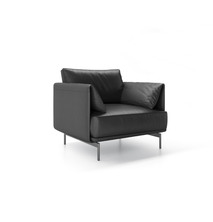 Desun Armchair Consumer KANO Black Vegan Leather 8-10 Weeks