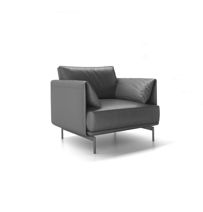 Desun Armchair Consumer KANO Grey Vegan Leather 8-10 Weeks