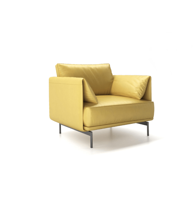 Desun Armchair Consumer KANO Yellow Vegan Leather 8-10 Weeks
