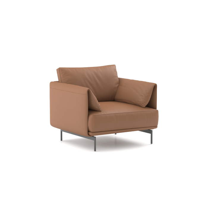 Desun Armchair Consumer KANO Tan Vegan Leather 8-10 Weeks