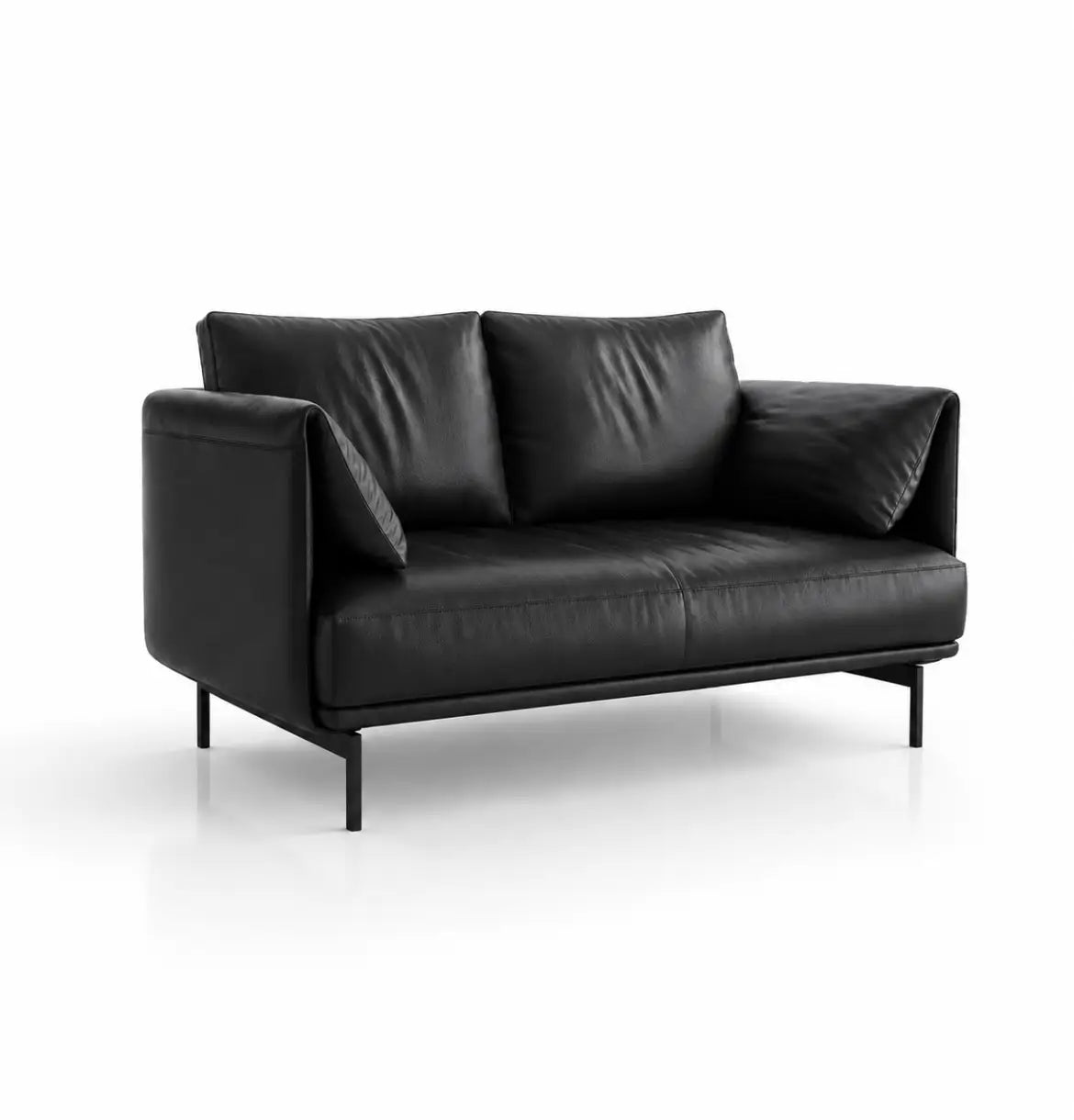 Desun 2-Seater Sofa Consumer KANO Black Vegan Leather 8-10 Weeks