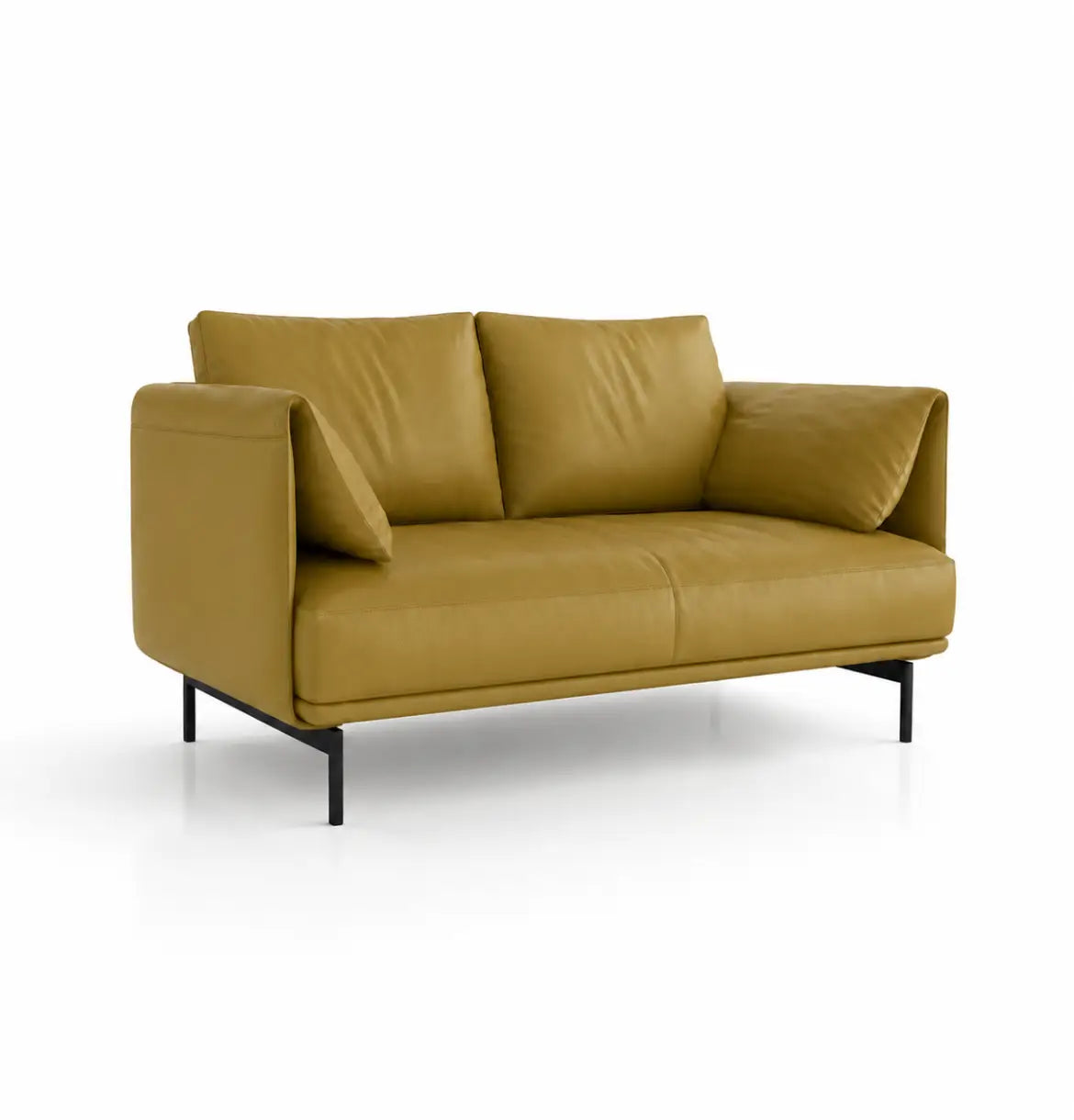 Desun 2-Seater Sofa Consumer KANO Yellow Vegan Leather 8-10 Weeks