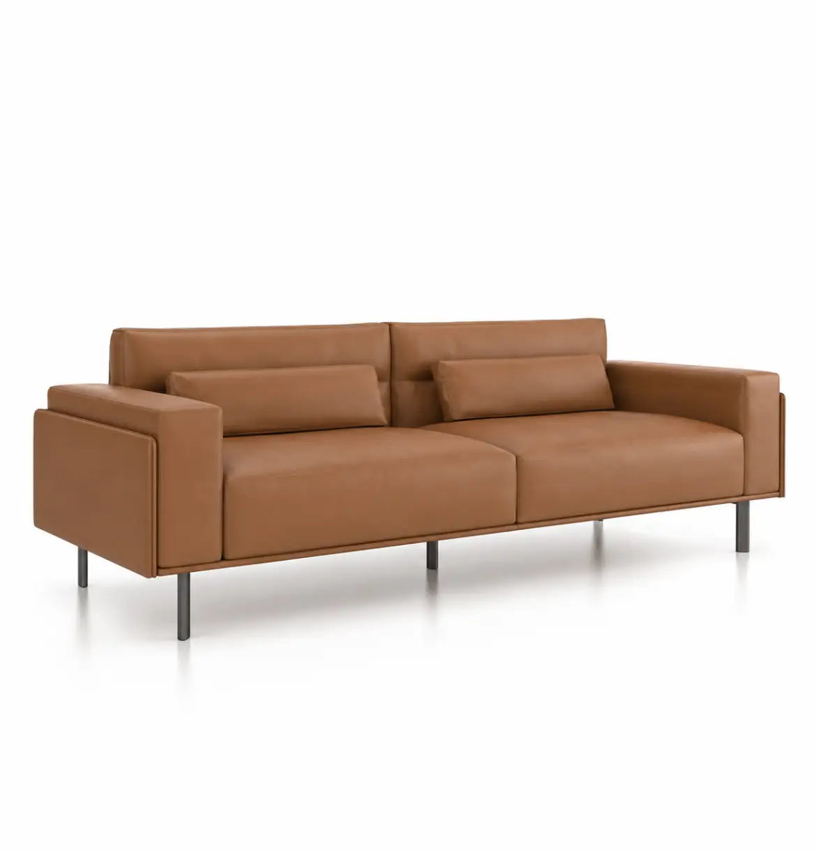 Deyoo 3-Seater Sofa Consumer BAFCO Tan Vegan Leather 2-5 Working Days